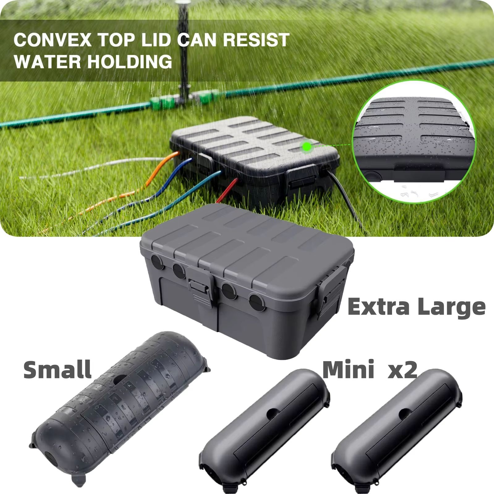 Outdoor Power Wash - ฝาครอบสายไฟฟ้ากลางแจ้งขนาดใหญ่ ทนทานต่อสภาพอากาศ สำหรับป้องกันสายต่อพ่วง ปลั๊กพ่วง ปลั๊กไฟฟ้า และไฟตกแต่งวันหยุด