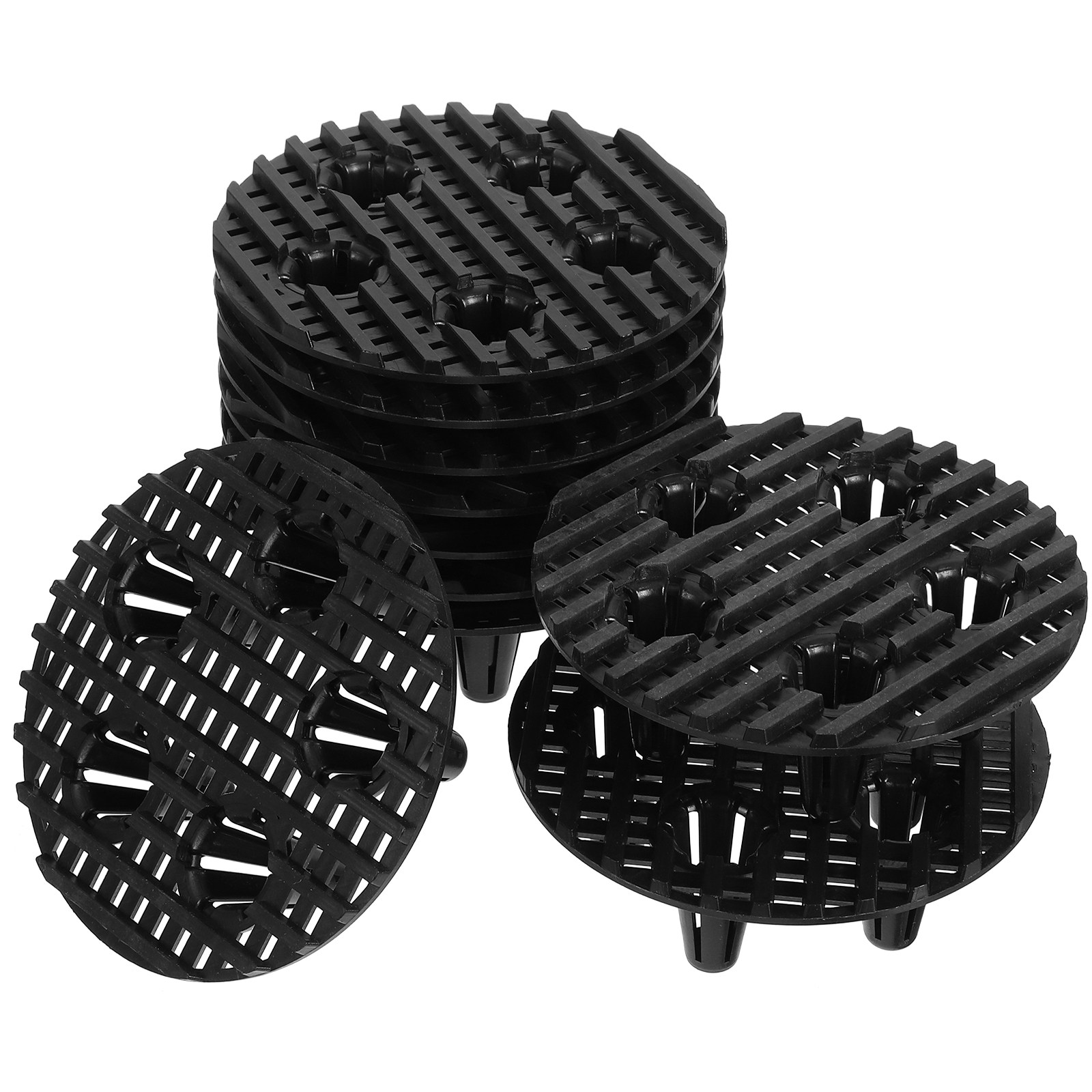 Outdoor Power Bar - แผ่นรองกระถางต้นไม้ 12 ชิ้น สำหรับกระถางดอกไม้นอกบ้าน ทำจากพลาสติก ช่วยระบายน้ำ