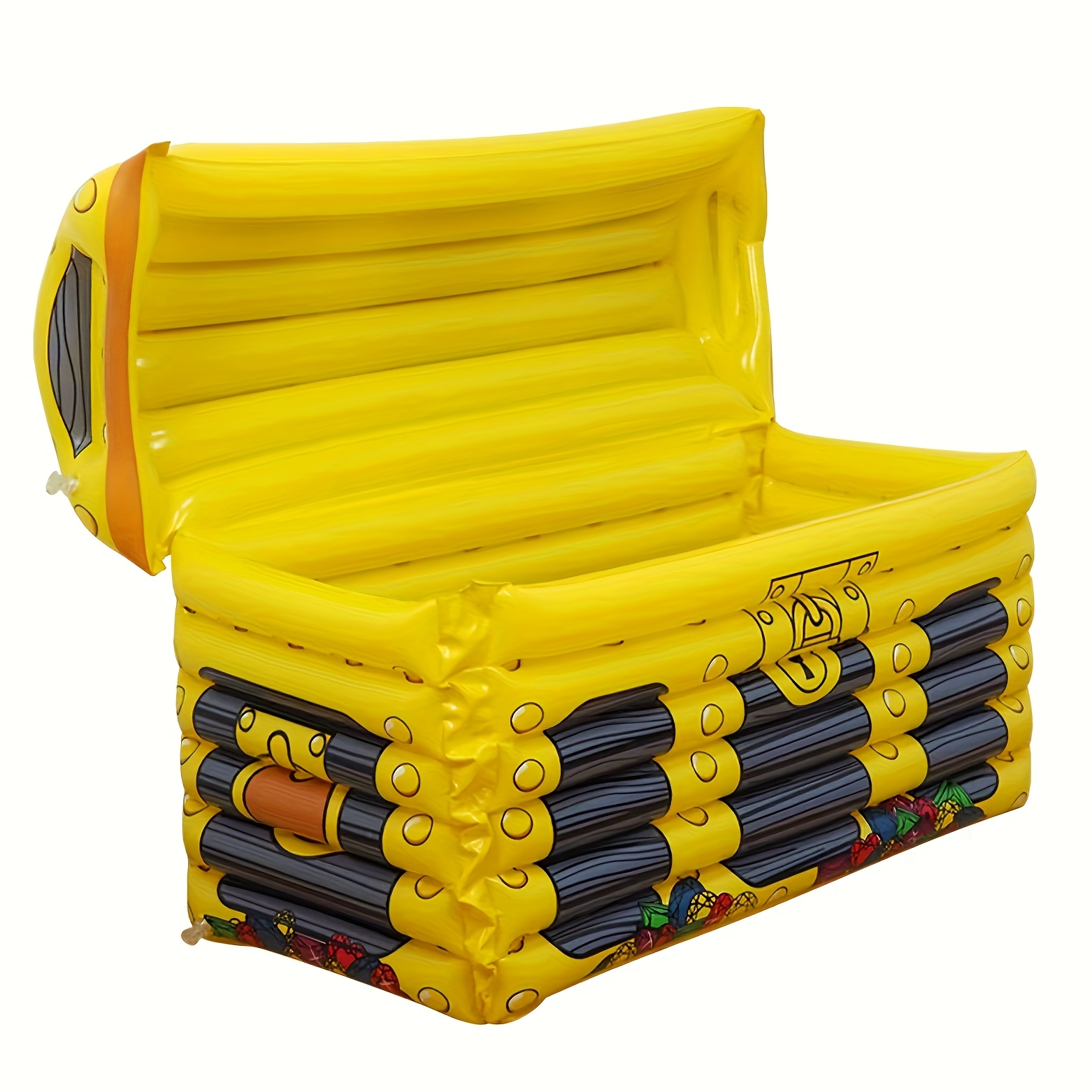 Outdoor Power Bar - กล่องเก็บของเล่นและบาร์น้ำแข็งเป่าลมอเนกประสงค์ กล่องเก็บความเย็นแบบพกพา ใช้ได้สองแบบ สำหรับงานปาร์ตี้ที่บ้าน ปิกนิกกลางแจ้ง และจัดเก็บของเล่นเด็ก