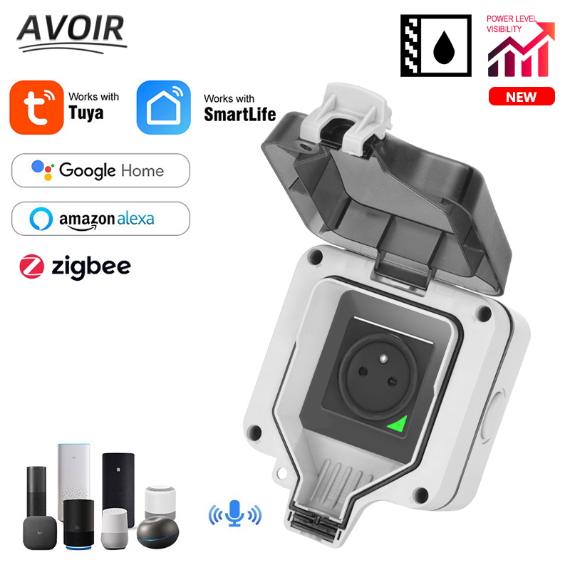 Outdoor Usb Power Strip - Avoir Zigbee Tuya IP66กลางแจ้งกันน้ำเต้ารับจับเวลาสวิทช์ Wifi สมาร์ท