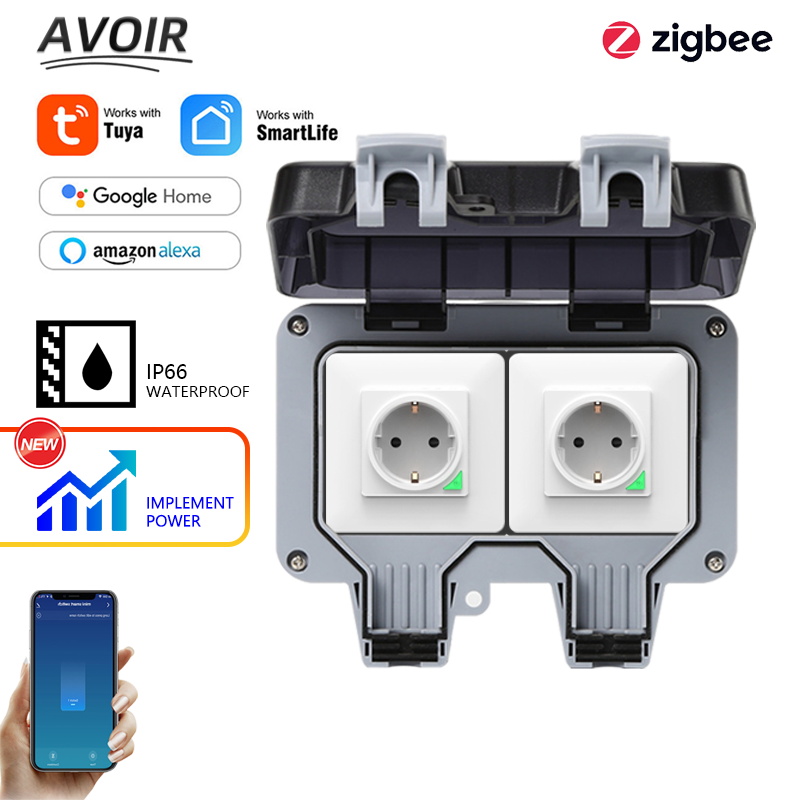 Outdoor Power Wash - Avoir Tuya Zigbee ซ็อกเก็ตไฟฟ้า IP66 กันน้ํากลางแจ้ง