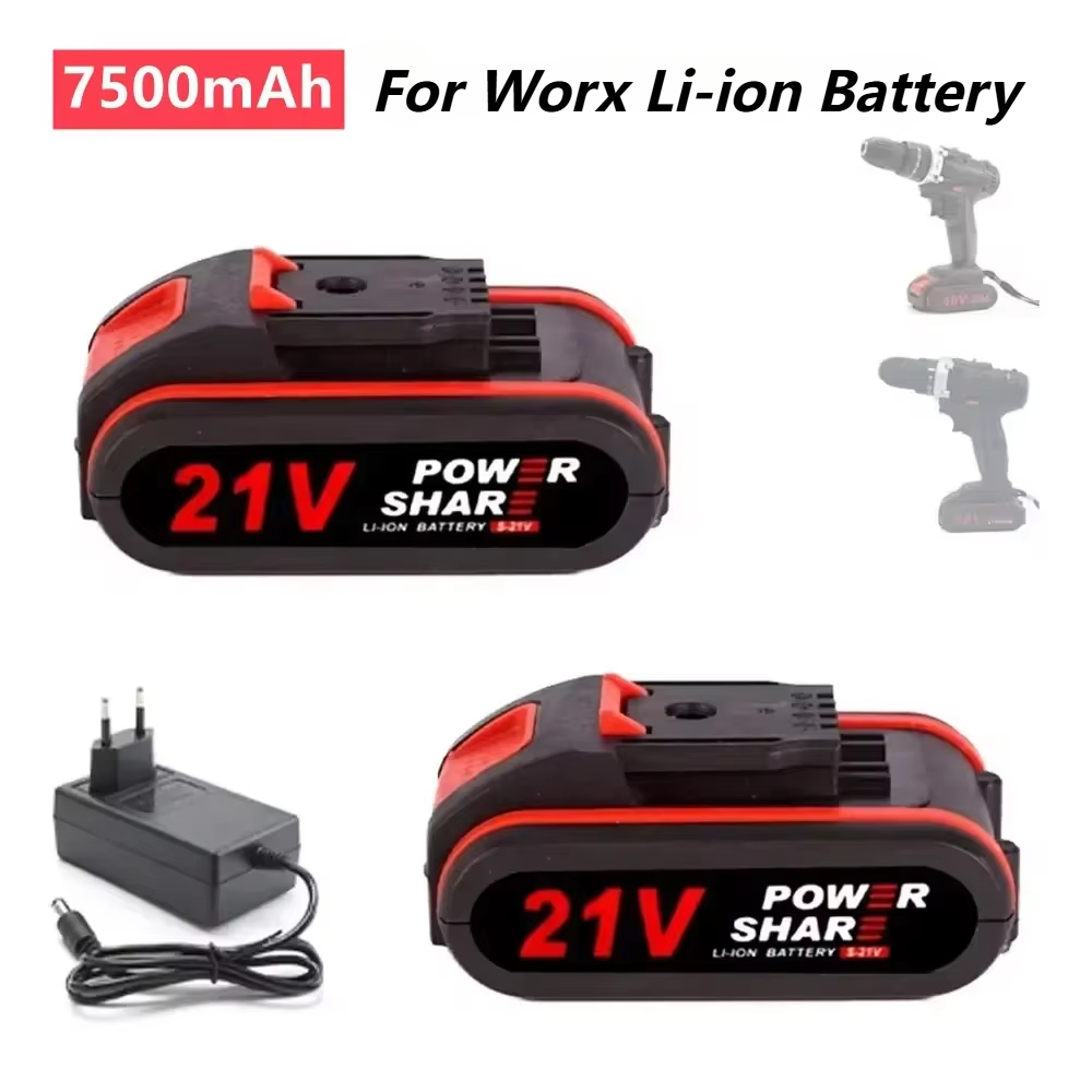 Electric Chainsaw Battery - 21V ความจุสูงแบตเตอรี่ลิเธียมไอออนแบบชาร์จไฟได้สําหรับ WORX 18V 20V เลื่อยไฟฟ้าไฟฟ้าเจาะและสวนเครื่องมือ