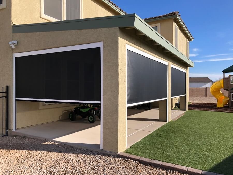 ม่านม้วนกันน้ำแบบมอเตอร์สำหรับ - Outdoor Power Blinds บทวิจารณ์และราคา
