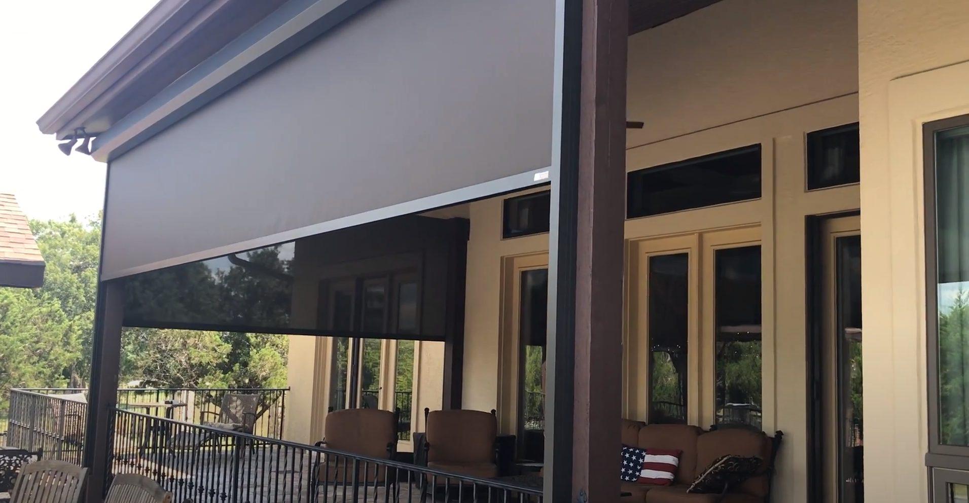 ม่านม้วนกันน้ำแบบมอเตอร์สำหรับ - Outdoor Power Blinds บทวิจารณ์และราคา