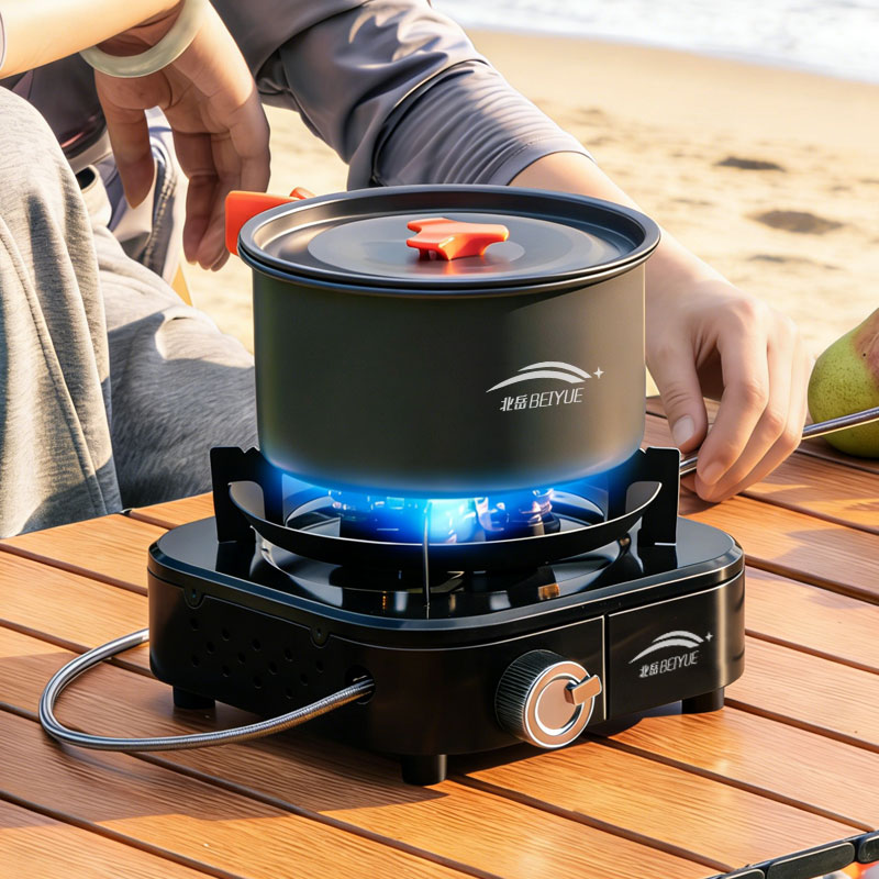 เตาแก๊สปิกนิกกันลม 6 หัวเตา ยี - Outdoor Power 'Hose' บทวิจารณ์และราคา