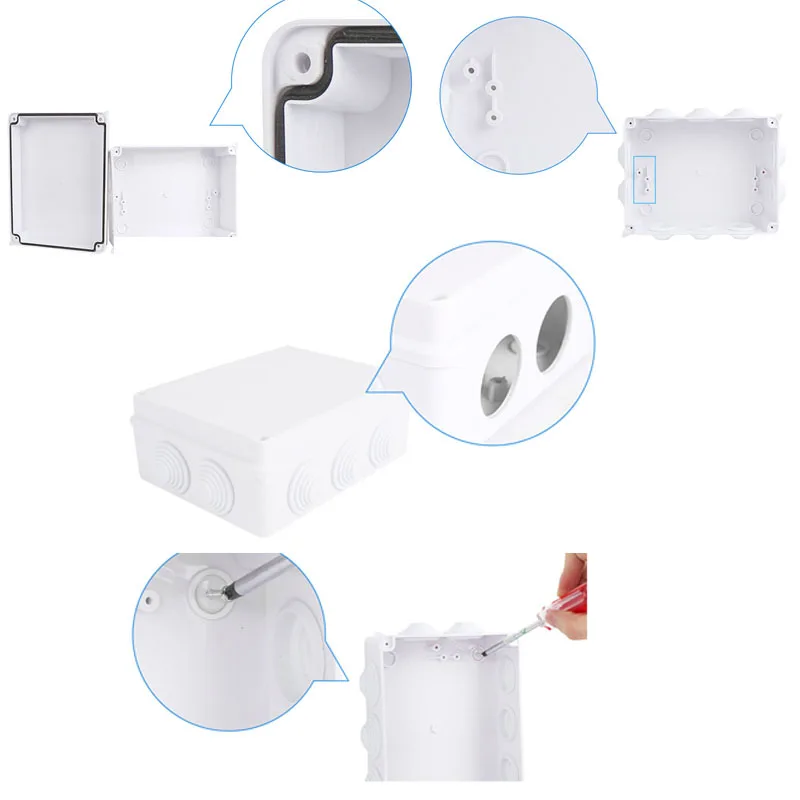 กลางแจ้งกันน้ํากล่องพลาสติก AB - Outdoor Power Outlet Box บทวิจารณ์และราคา