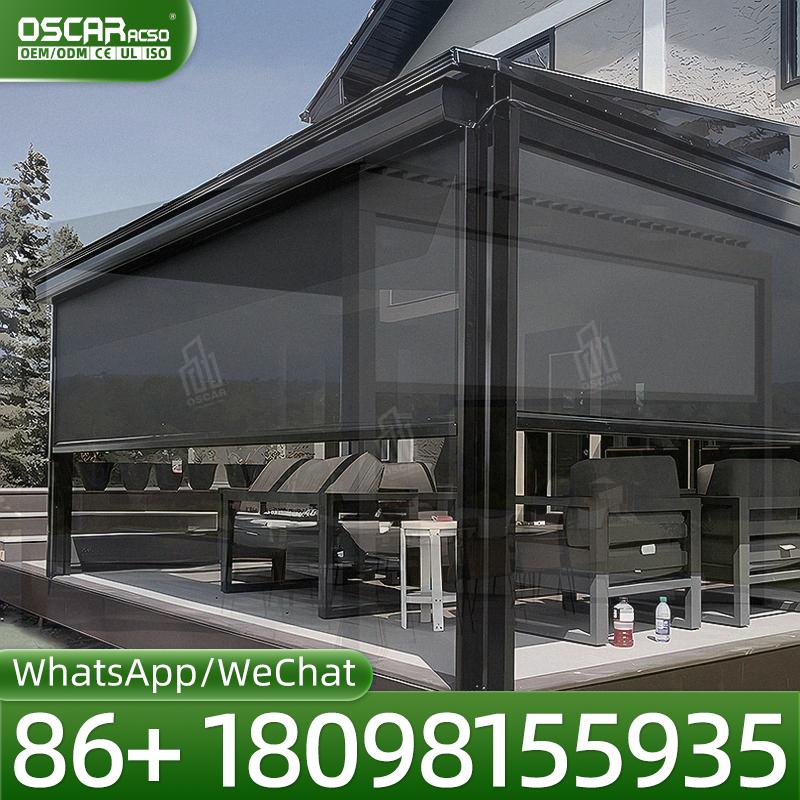 ศาลาพักผ่อนกลางแจ้งสีขาวทำจากอ - Outdoor Power Blinds บทวิจารณ์และราคา