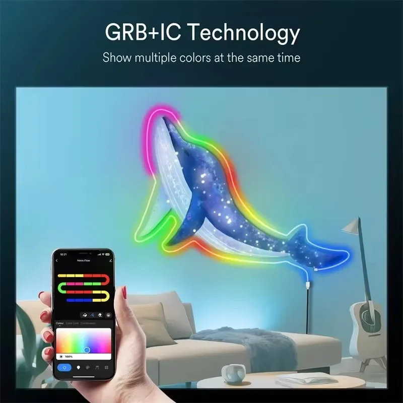 1M 2M 3M 5M 5V RGB นีออน LED L - Outdoor Usb Power Strip บทวิจารณ์และราคา