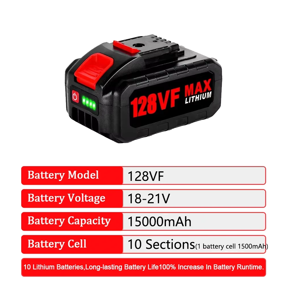 18V 21V 128VF 98VF แบตเตอรี่ลิ - Electric Chainsaw Battery บทวิจารณ์และราคา