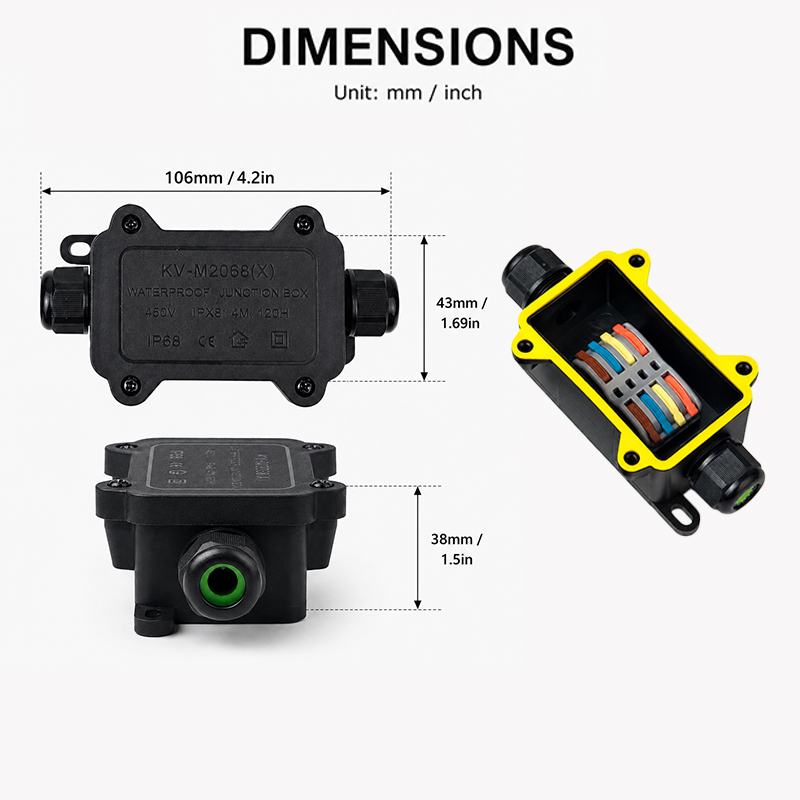 กล่องต่อสายไฟกันน้ำ IP68 แบบ 2 - Outdoor Power Outlet Box บทวิจารณ์และราคา