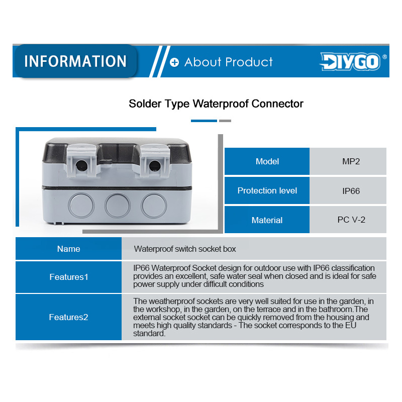 IP66 EU มาตรฐานเยอรมัน Doublle - Outdoor Usb Power Strip บทวิจารณ์และราคา
