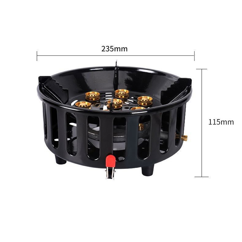 เตาแก๊สแคมป์ปิ้ง 7 หัว 21000 ว - Outdoor Power 'Hose' บทวิจารณ์และราคา